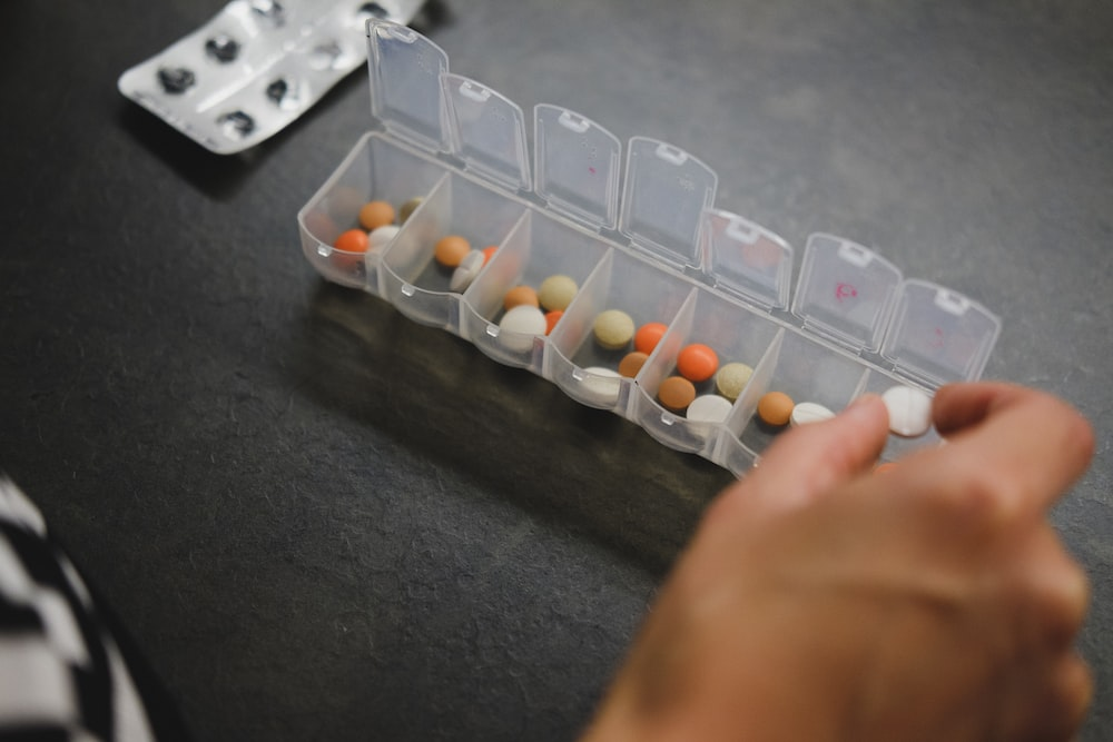 a pill organizer. 